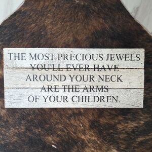 Rustic Wood White & Black Children Quote Wall Sign